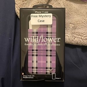 Purple Plaid Wildflower iPhone 11 Case